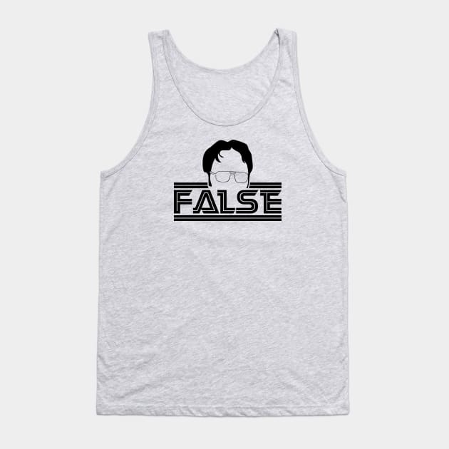 Dwight Schrute False The Office Tank Top by scribblejuice